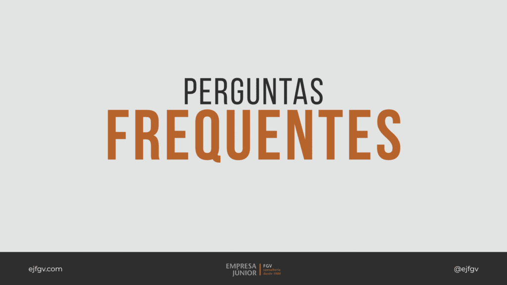 Texto na imagem: perguntas frequentes