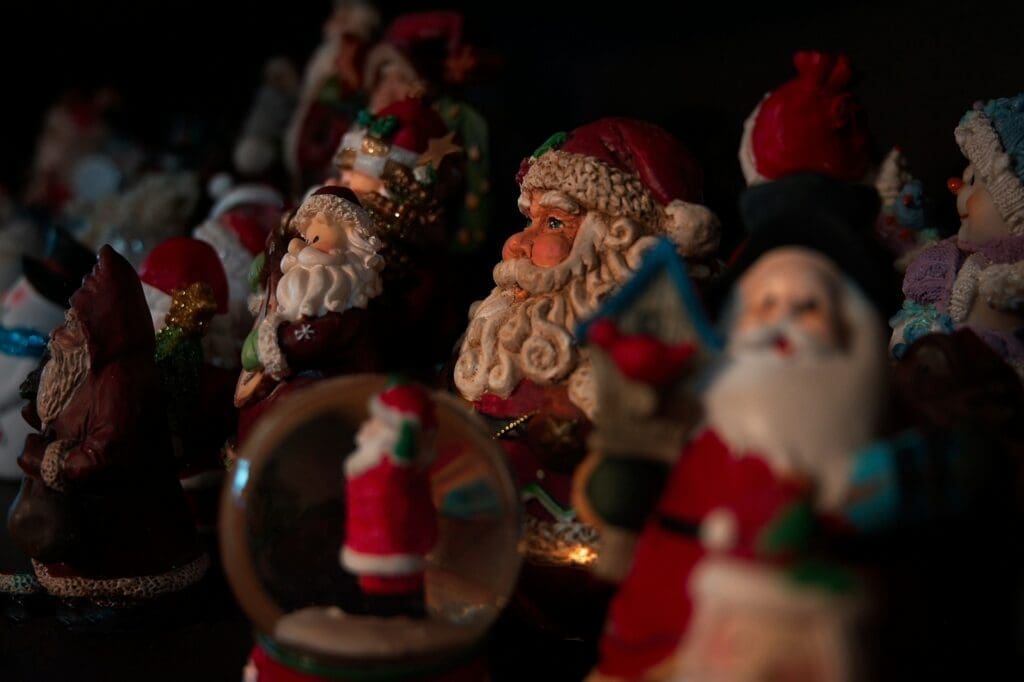 Diferentes modelos de decoração de Papai Noel